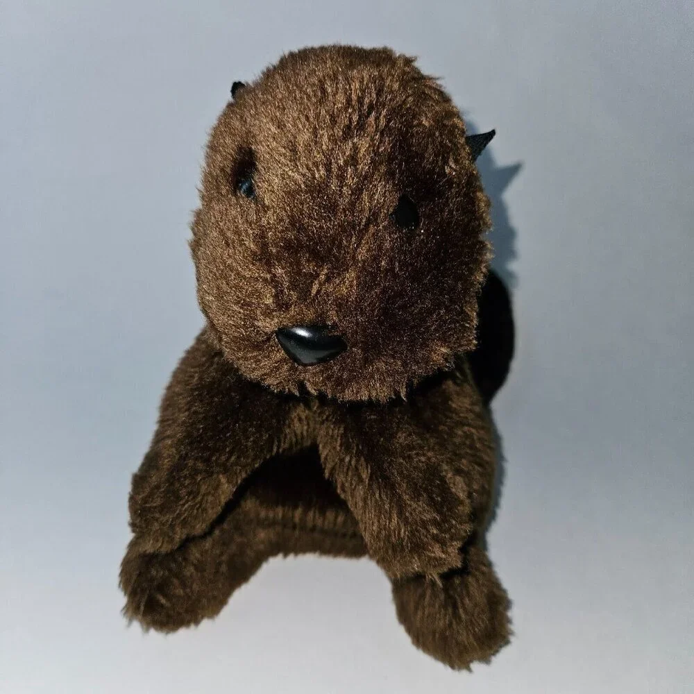 VTG Brown Beaver Hand Puppet Plush 8